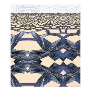 Urban Mirage: Concrete Canyons on Barren Lands Photo Print