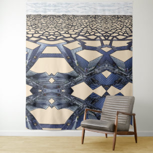 Urban Mirage: Concrete Canyons on Barren Lands Tapestry