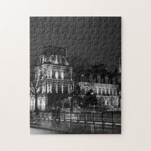 Urban, modern Parisian night life photo Jigsaw Puzzle