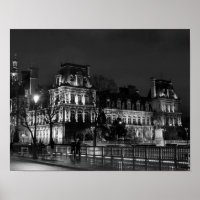 Urban, modern Parisian night life photo
