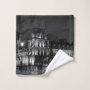 Urban, modern Parisian night life photo Wash Cloth
