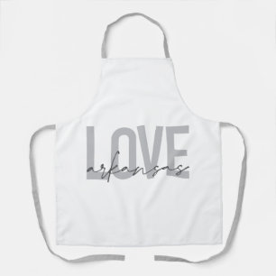 Urban, modern, simple, cool design Love Arkansas Apron