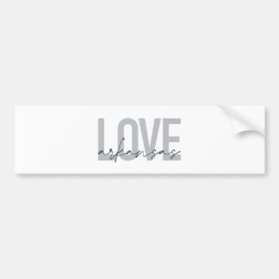Urban, modern, simple, cool design Love Arkansas Bumper Sticker