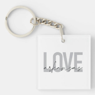 Urban, modern, simple, cool design Love Arkansas Key Ring