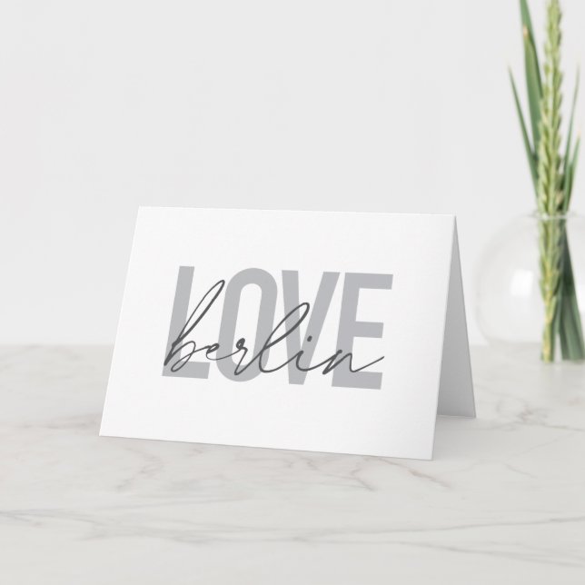 Urban, modern, simple, cool design Love Berlin Card (Front)