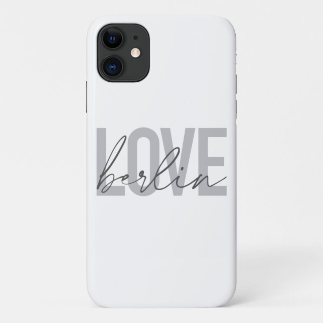 Urban, modern, simple, cool design Love Berlin Case-Mate iPhone Case (Back)