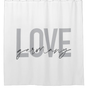 Urban, modern, simple, cool design Love Germany Shower Curtain