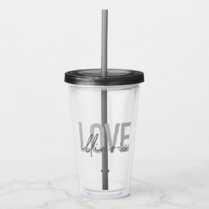 Urban, modern, simple, cool design Love Illinois Acrylic Tumbler