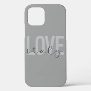 Urban, modern, simple, cool design Love Italy iPhone 12 Case