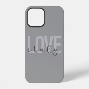 Urban, modern, simple, cool design Love Italy iPhone 12 Case
