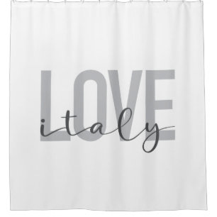 Urban, modern, simple, cool design Love Italy Shower Curtain