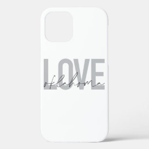 Urban, modern, simple, cool design Love Oklahoma iPhone 12 Case