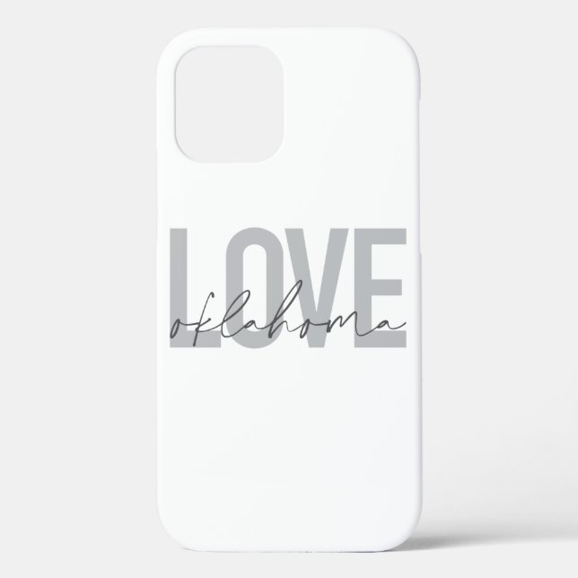 Urban, modern, simple, cool design Love Oklahoma Case-Mate iPhone Case (Back)