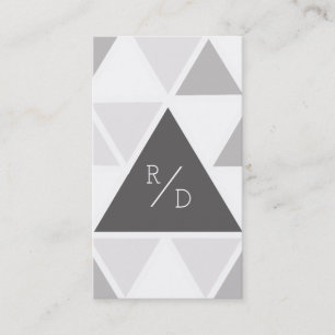 Urban & Modern Triangle Custom Business Initials Business Card