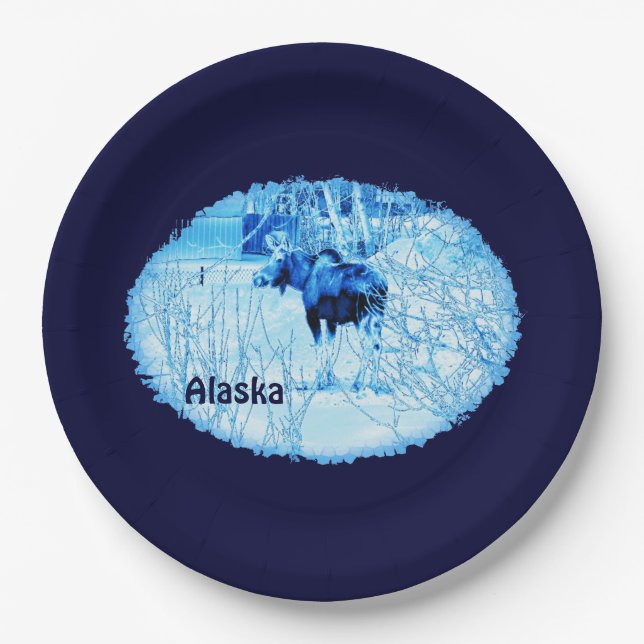Urban Moose Paper Plate (Front)