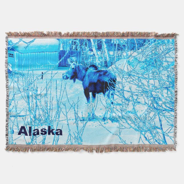 Urban Moose Throw Blanket (Front)