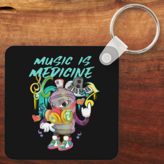 Urban Music is Medicine Graffiti Key Ring