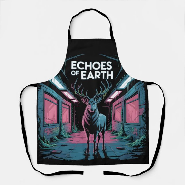 Urban Nature Deer – Surreal Streetwear Design     Apron (Front)