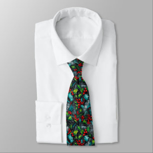 Urban Noel Graffiti Holly Neck Tie