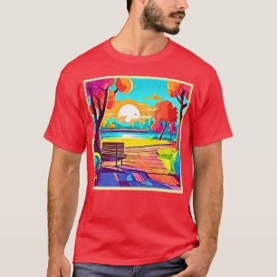 Urban Oasis Sunset Panorama T-Shirt