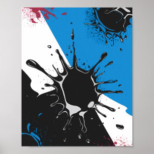 Urban Paint Splash Abstract Poster