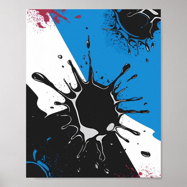 Urban Paint Splash Abstract Poster (Front)