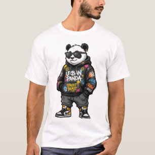 Urban Panda Street Beast Graffiti Hoodie Cartoon T-Shirt