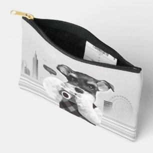 Urban Photographer: Schnauzer in Taipei City Accessory Pouch