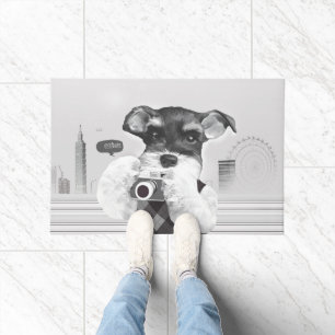 Urban Photographer: Schnauzer in Taipei City Doormat