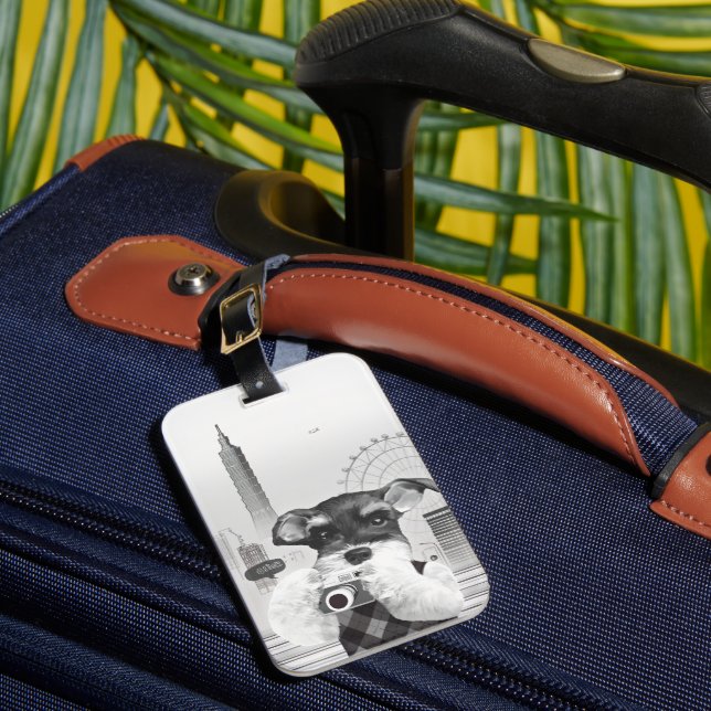 Urban Photographer: Schnauzer in Taipei City Luggage Tag (Front Insitu 1)