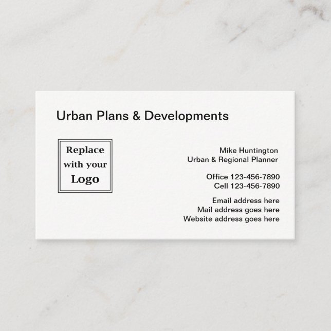 Urban Planning And Development Business Cards (Front)