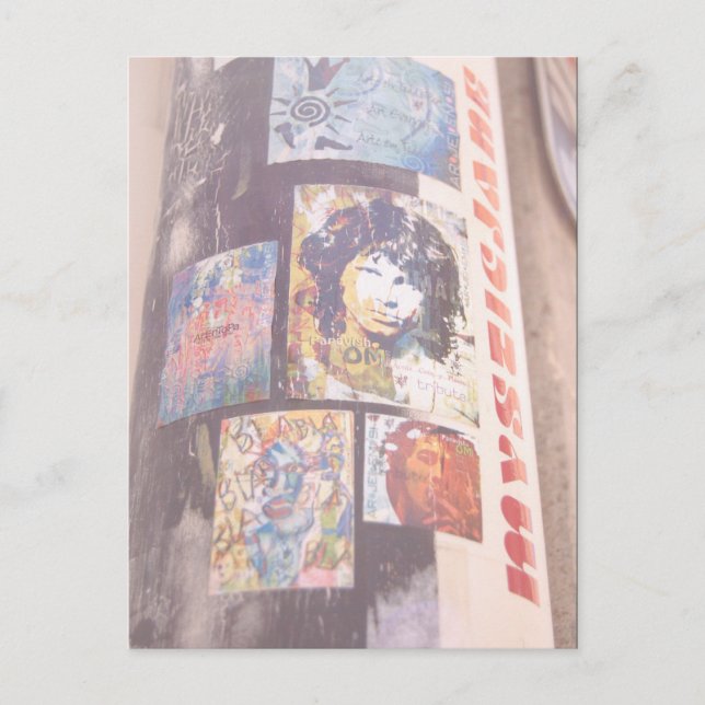 Urban Pole w/Ads Postcard (Front)