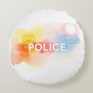 Urban Police Force – Tactical Street Design Round Cushion