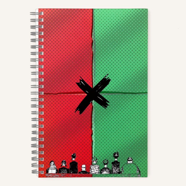 Urban Pop Crowd Retro Notebook (Front)