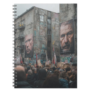 Urban Protest Street Art Faces Notebook