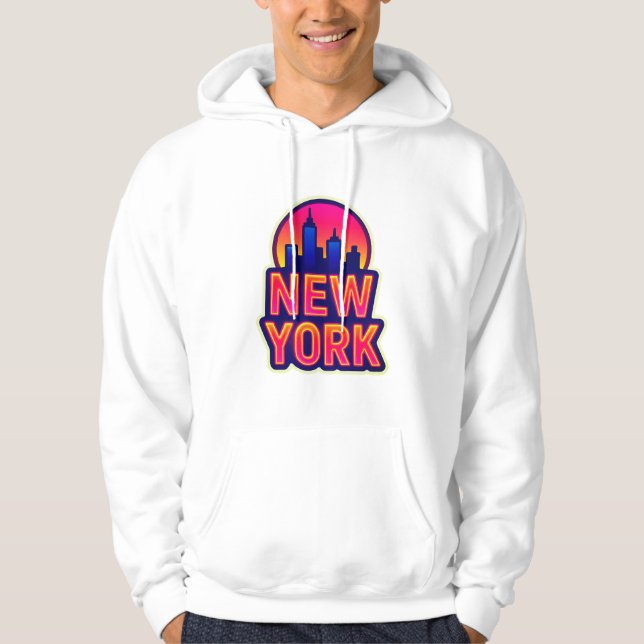 Urban Pulse: New York Lights Hoodie (Front)
