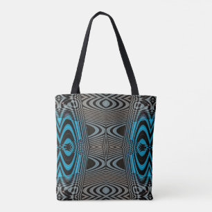 "Urban Pulse" Optical Illusion Tote Bag
