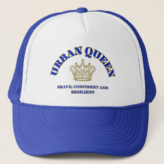 URBAN QUEEN BRAVE, CONFIDENT WHITE/ROYAL FOAM  TRUCKER HAT