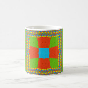 "Urban Quilt" European Geometric Pattern Art Coffee Mug