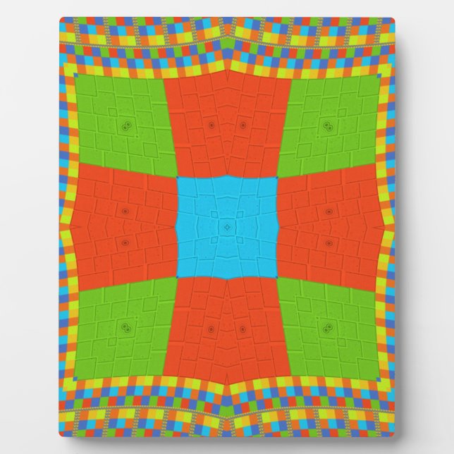 "Urban Quilt" European Geometric Pattern Art Plaque (Front)