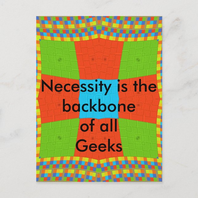 "Urban Quilt" European Geometric Pattern Art Postcard (Front)