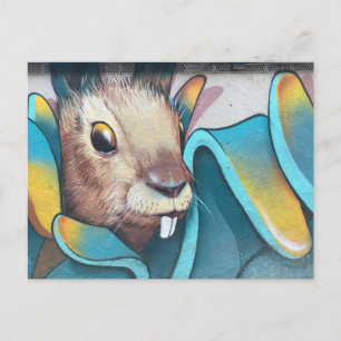 Urban Rabbit Art Urban Art Mural Bunny Rabbit Mura Postcard