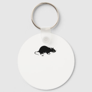 Urban Rat Stencil Graffiti Art Sticker Key Ring