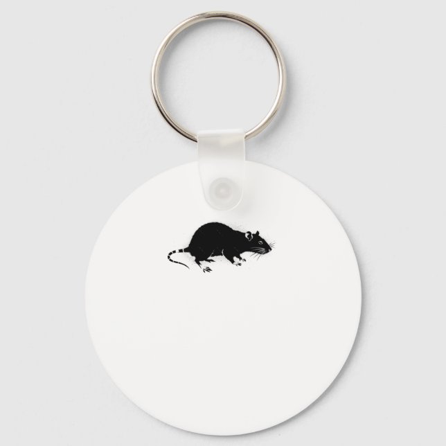 Urban Rat Stencil Graffiti Art Sticker  Key Ring (Front)