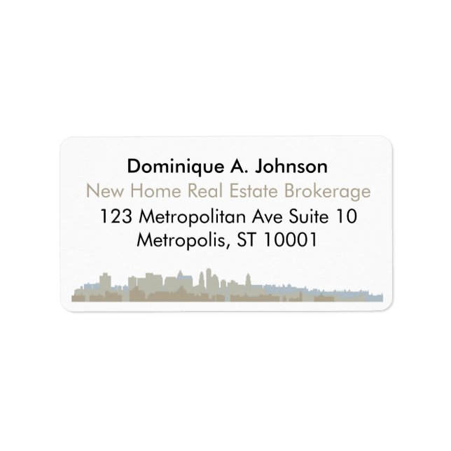 Urban Real Estate Custom Return Address Labels (Front)