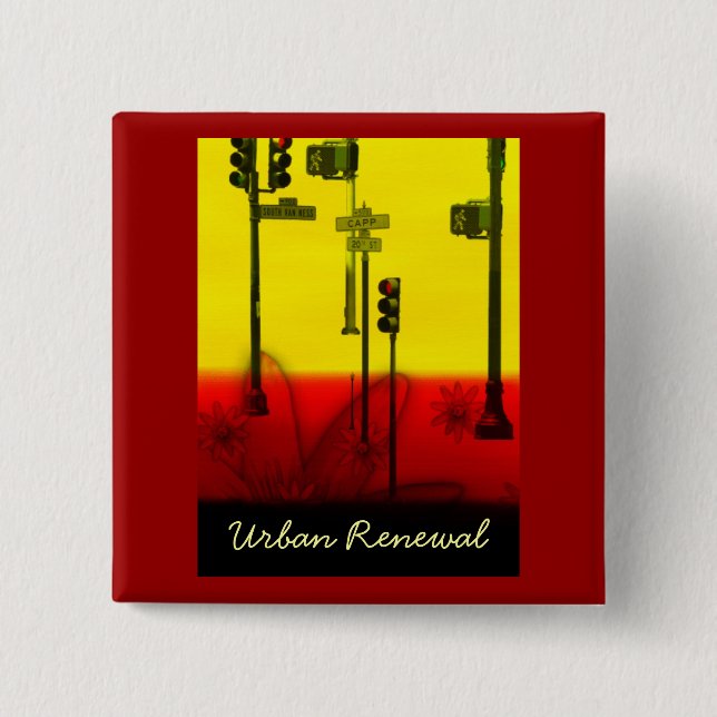 URBAN RENEWAL 15 CM SQUARE BADGE (Front)