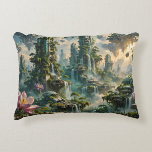 Urban Renewal Futuristic Post Apocalyptic City Decorative Cushion