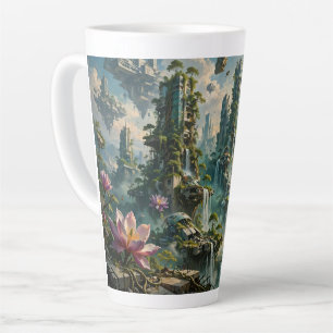 Urban Renewal Futuristic Post Apocalyptic City Latte Mug