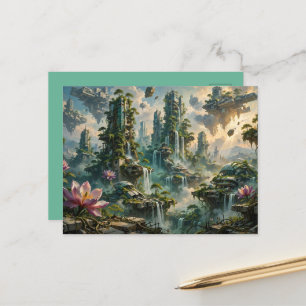 Urban Renewal Futuristic Post Apocalyptic City Postcard