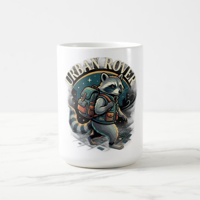 Urban Rover Racoon Long Sleeve Coffee Mug (Center)